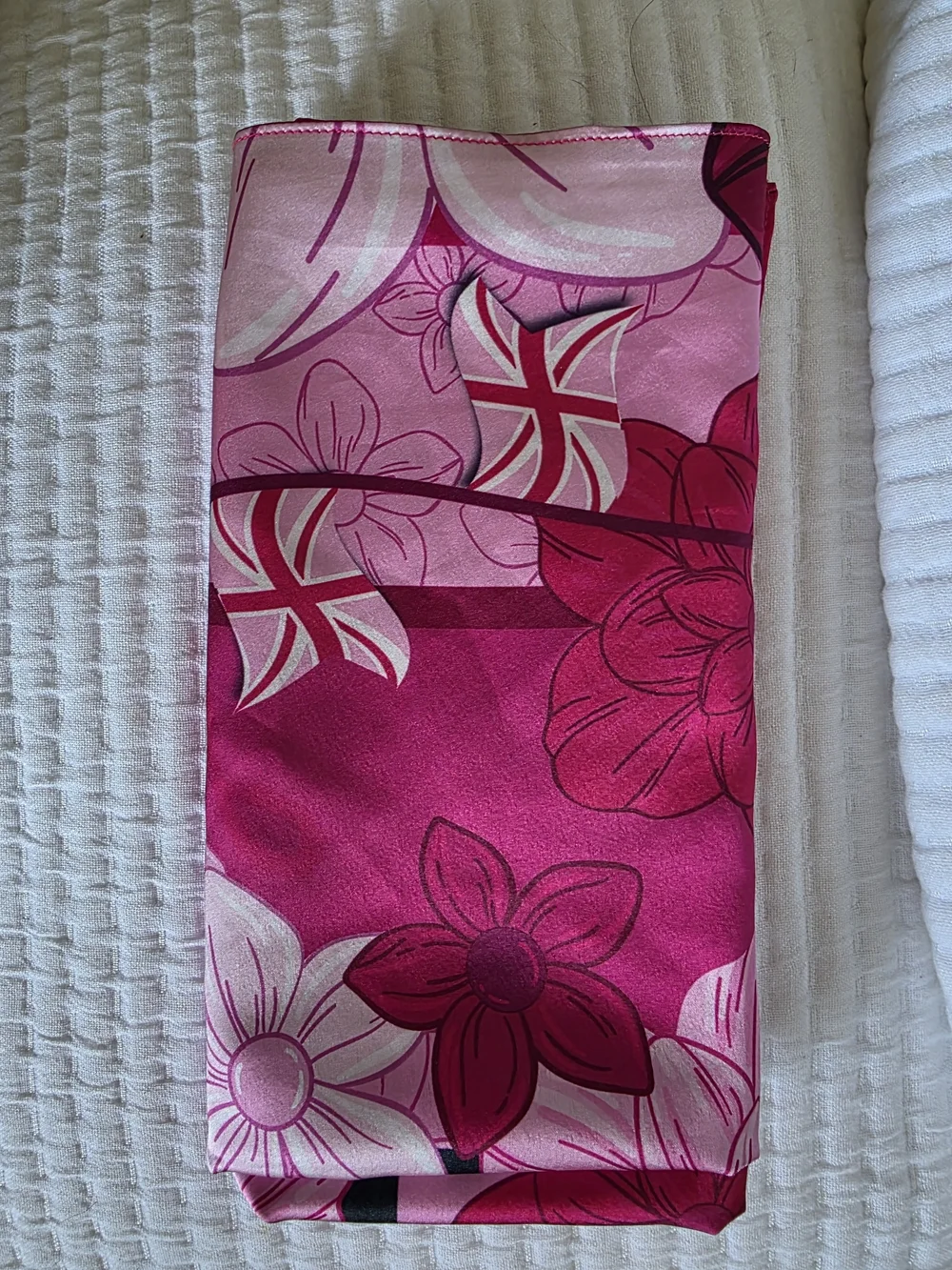 Vendula Pink Ribbon  Cats And Corgis Satin Square Scarf